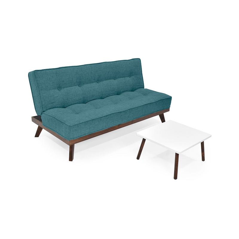 MICA - Juego de Sala Moderno en Poliéster (Sofá Cama + Mesa de Centro) Lerma Mislata Mica
