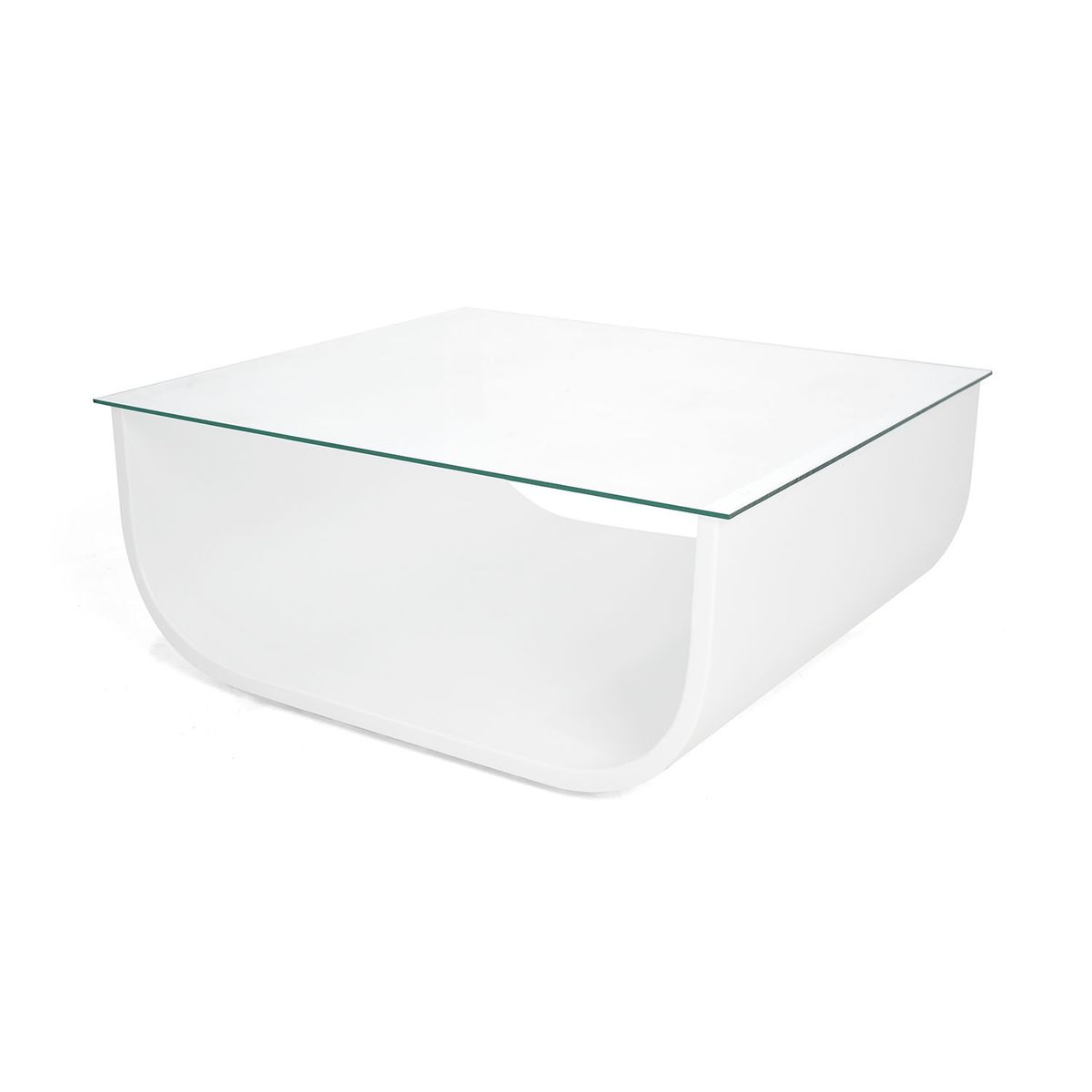 MICA - Mesa de Centro Moderna Rectangular  en Vidrio Laos 63 x 26 x 56 cm Mica  - Mueble