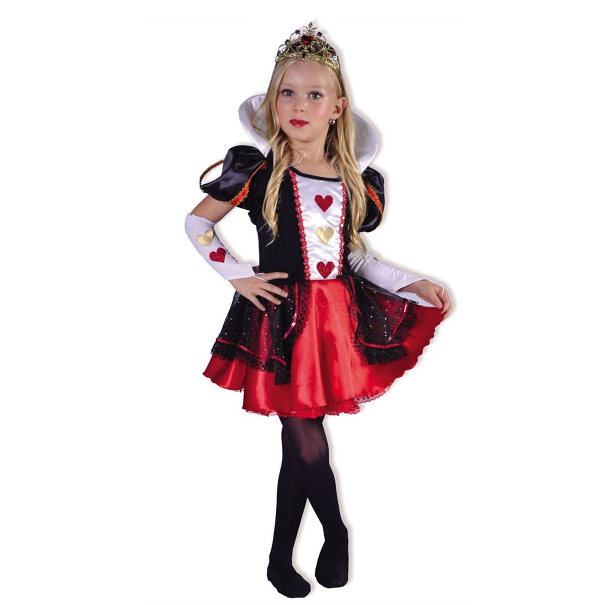 FANTASTIC NIGHT - Disfraz para niña reina de corazones fantasía