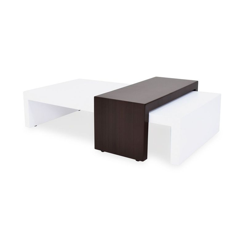 VENECIA - Mesa de Centro Moderna en Aglomerado MDF Ginebra 61 x 92 x 27 cm Venecia