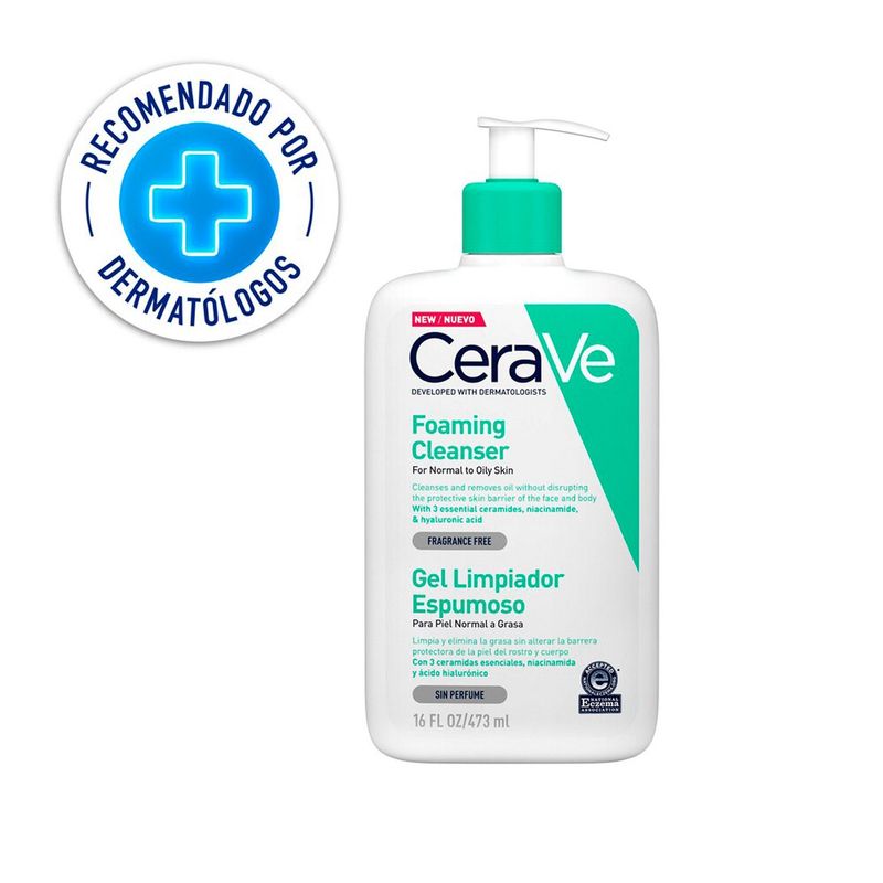 CERAVE - Gel Limpiador Espumoso CeraVe 473 ml