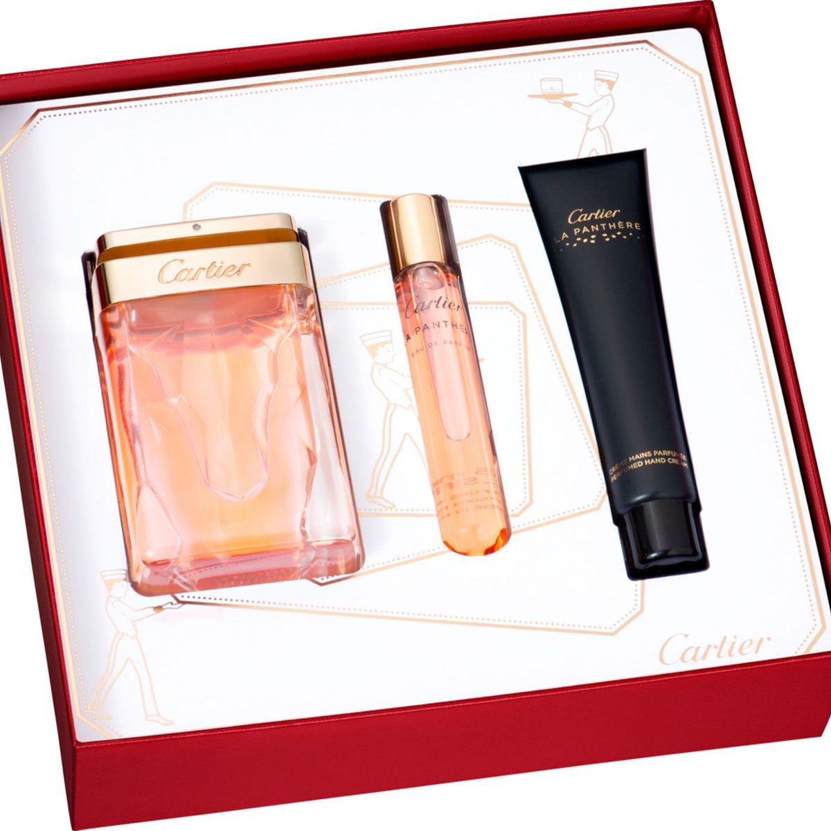 CARTIER - Set de Perfume Mujer Cartier La Panthere Eau de Parfum, 75 ml + Perfumero 15 ml + Crema 40 ml