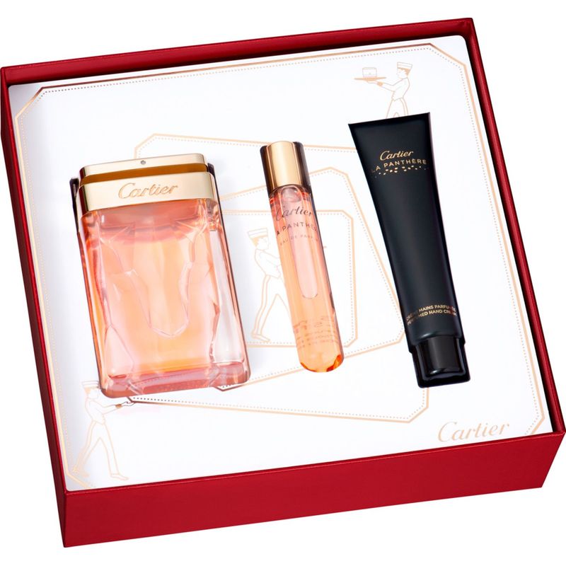 Cartier - Set de Perfume Mujer Cartier La Panthere Eau de Parfum, 75 ml + Perfumero 15 ml + Crema 40 ml