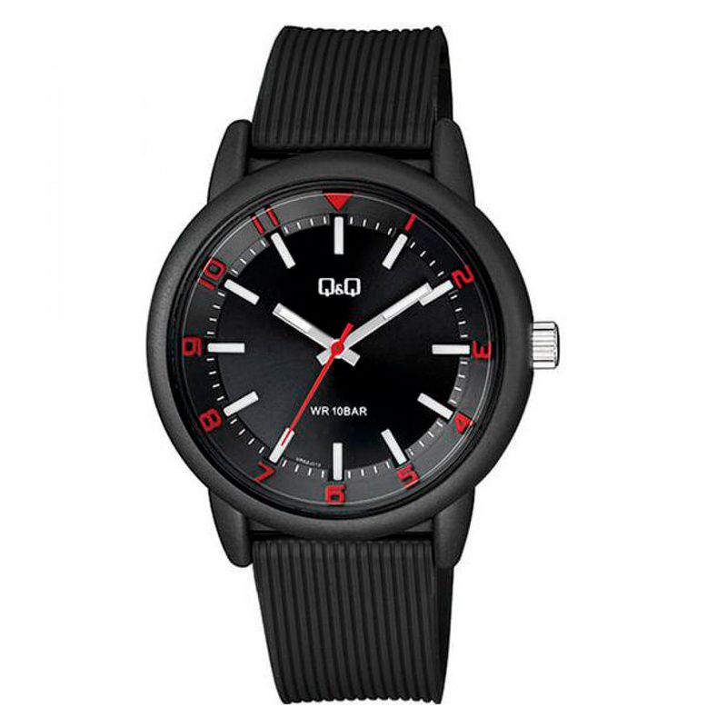 Q&Q Orologio Unisex In Silicone, Fibbia Ad Ardiglione, 10 Bar