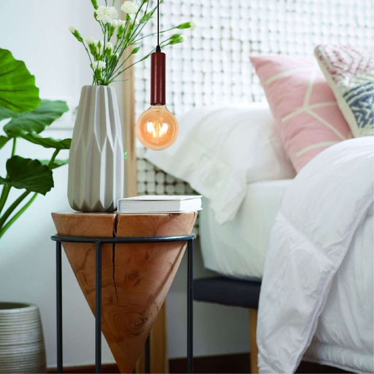 LIENXO - Lámpara de Techo Lienxo Decorativa Moderna Colgante Katia Carmesí 120 x 4.5 cm