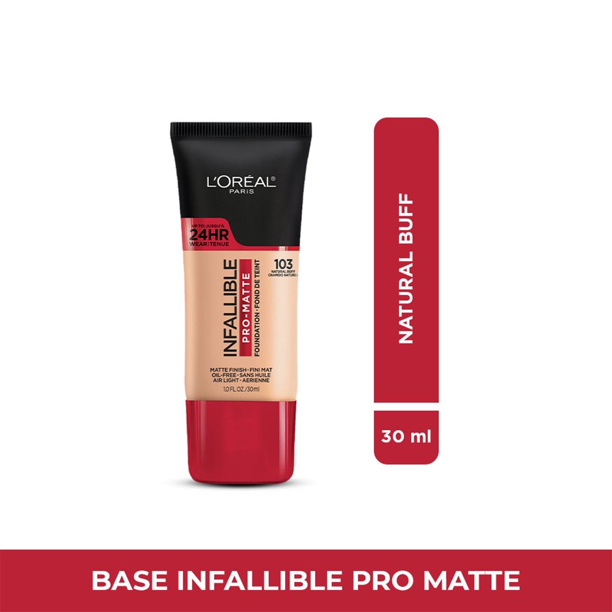 LOREAL PARIS - Base Líquida Pro Matte Infallible  Loreal 30 ml