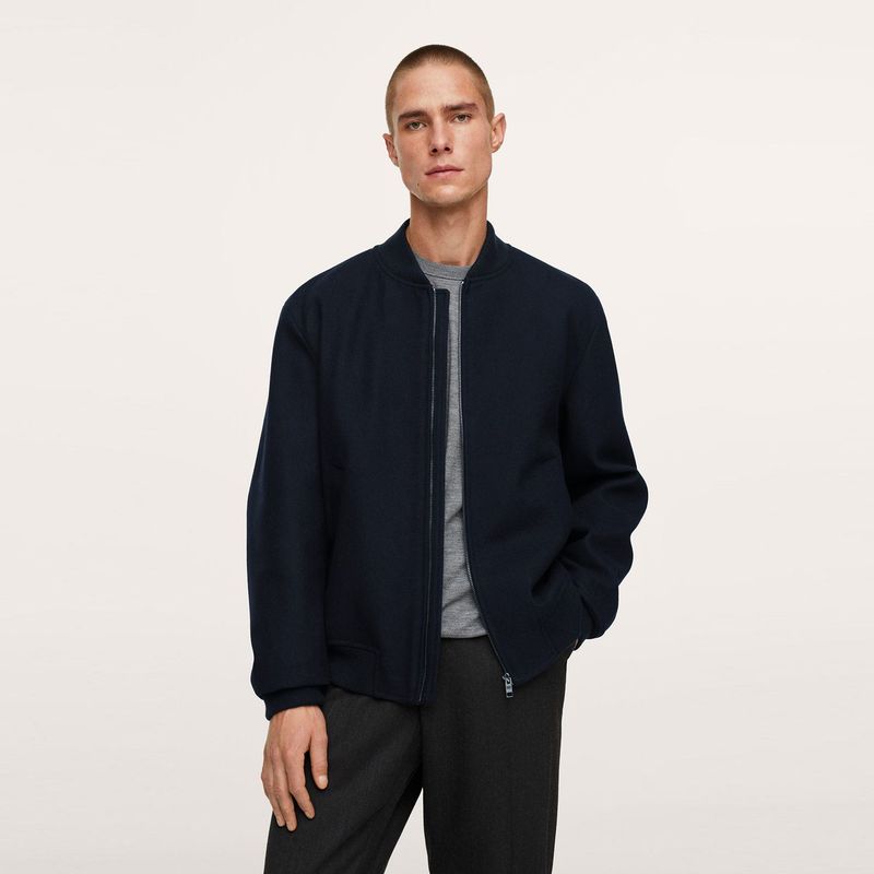 MANGO - Chaqueta Hombre MANGO con Lana