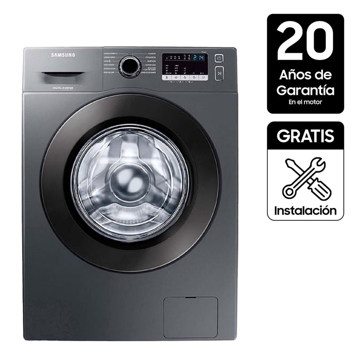 SAMSUNG - Lavadora Samsung Carga Frontal 11 kg WW11J4473PX/CO