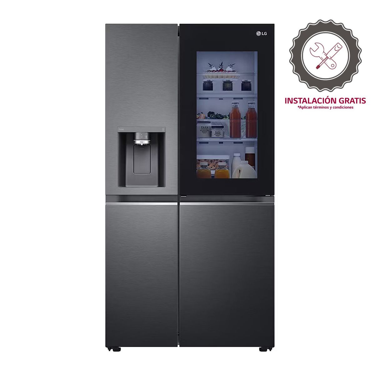 LG - Nevecón LG Side by Side 637 lt InstaView  LS66SXTC