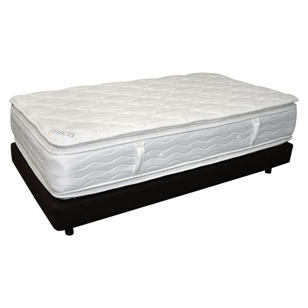 MICA - Colchón con basecama Semidoble Espuma Mica Sup 120 x 190 cm Mica