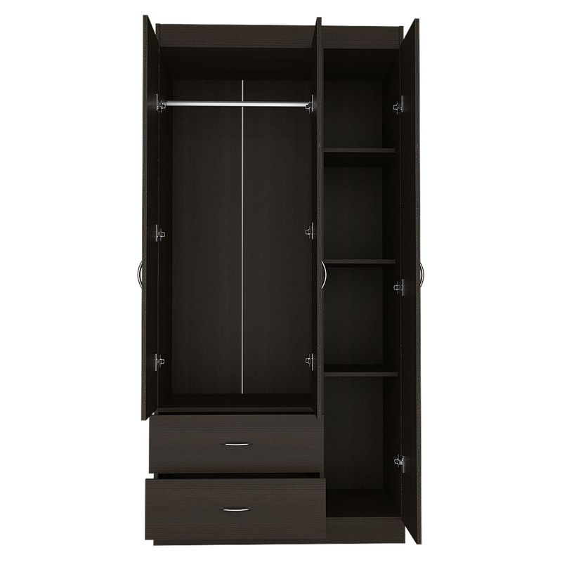 RTA MUEBLES - Closet Moderno en Melamina 3 Puertas 2 Cajones 180 x 90 x 47 cm RTA Design  - Mueble