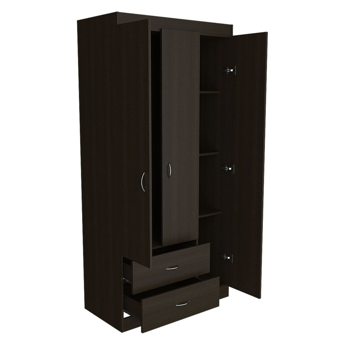 RTA MUEBLES - Closet Moderno en Melamina 3 Puertas 2 Cajones 180 x 90 x 47 cm RTA Design  - Mueble