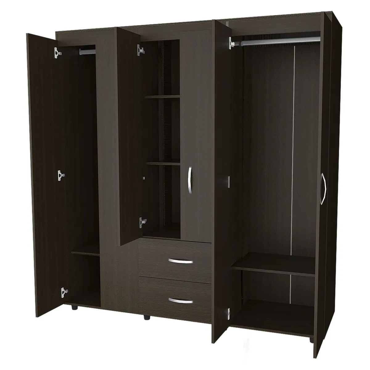 RTA MUEBLES - Closet Moderno en Melamina 6 Puertas 2 Cajones 180 x 170 x 50 cm RTA Design  - Mueble