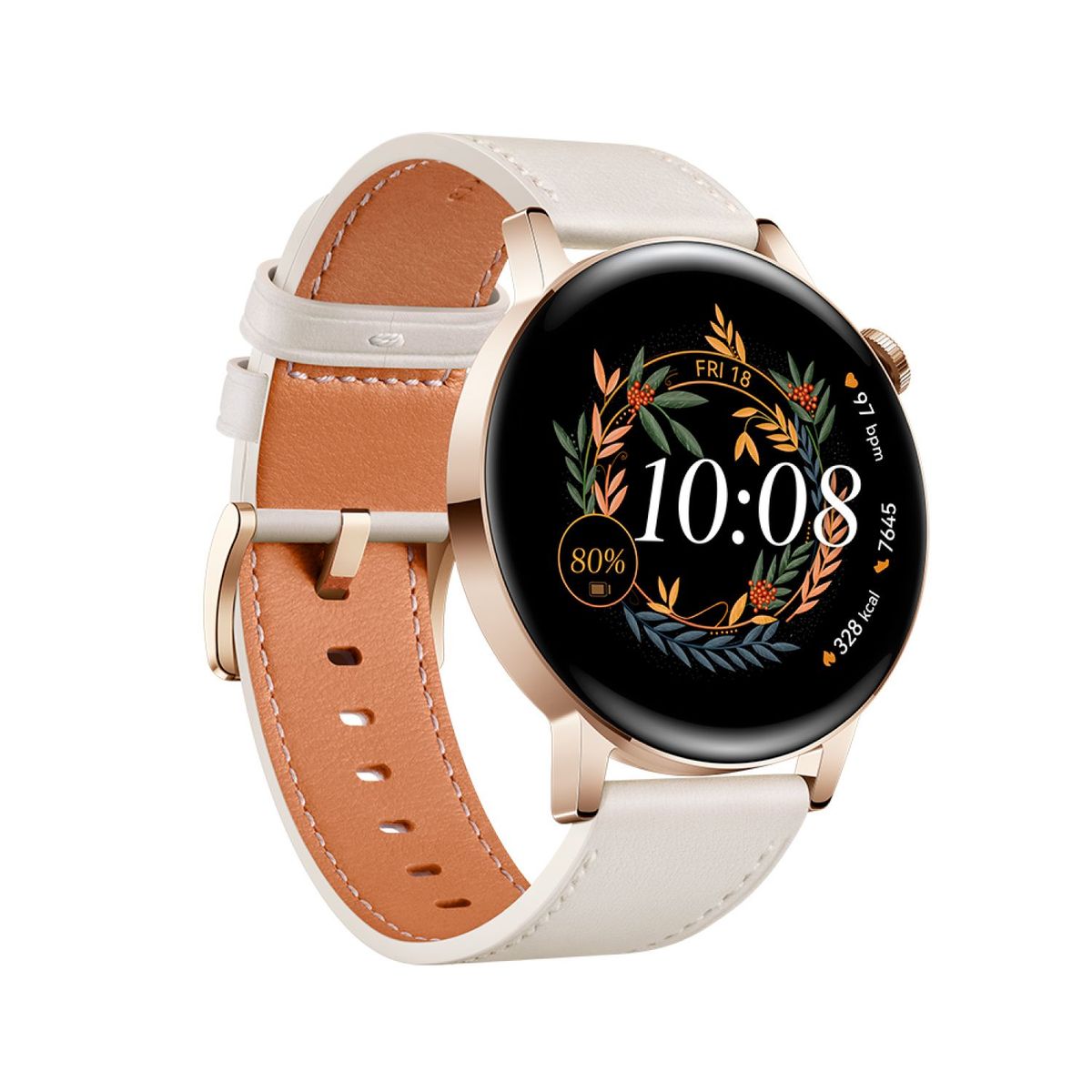 HUAWEI - Smart watch Huawei Watch GT3 42 mm Reloj inteligente hombre y mujer. Monitoreo ritmo cardiaco y sueño. +100 modos de entrenamiento. Resistente al agua