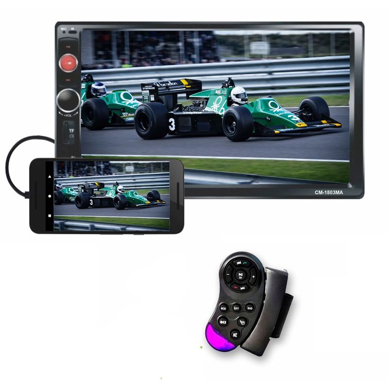 BRAX&STERN - Radio Carro Pantalla 7' Mirrorlink Bluetooth USB