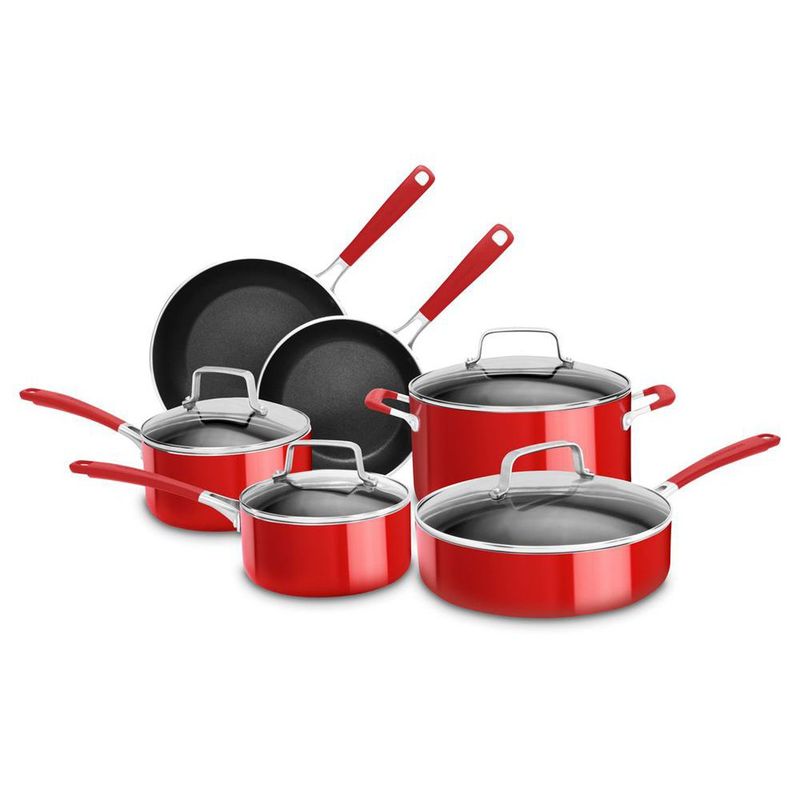 KITCHENAID - Juego de Ollas KitchenAid en Aluminio 10 Piezas