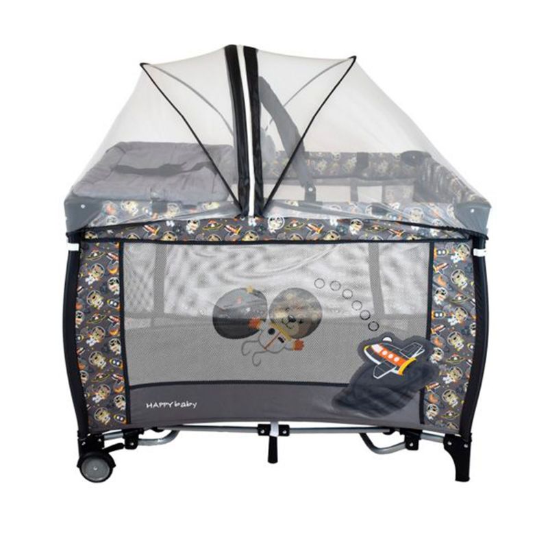 HAPPY BABY - Cuna Corral Bebe Miami Gris Happy Baby
