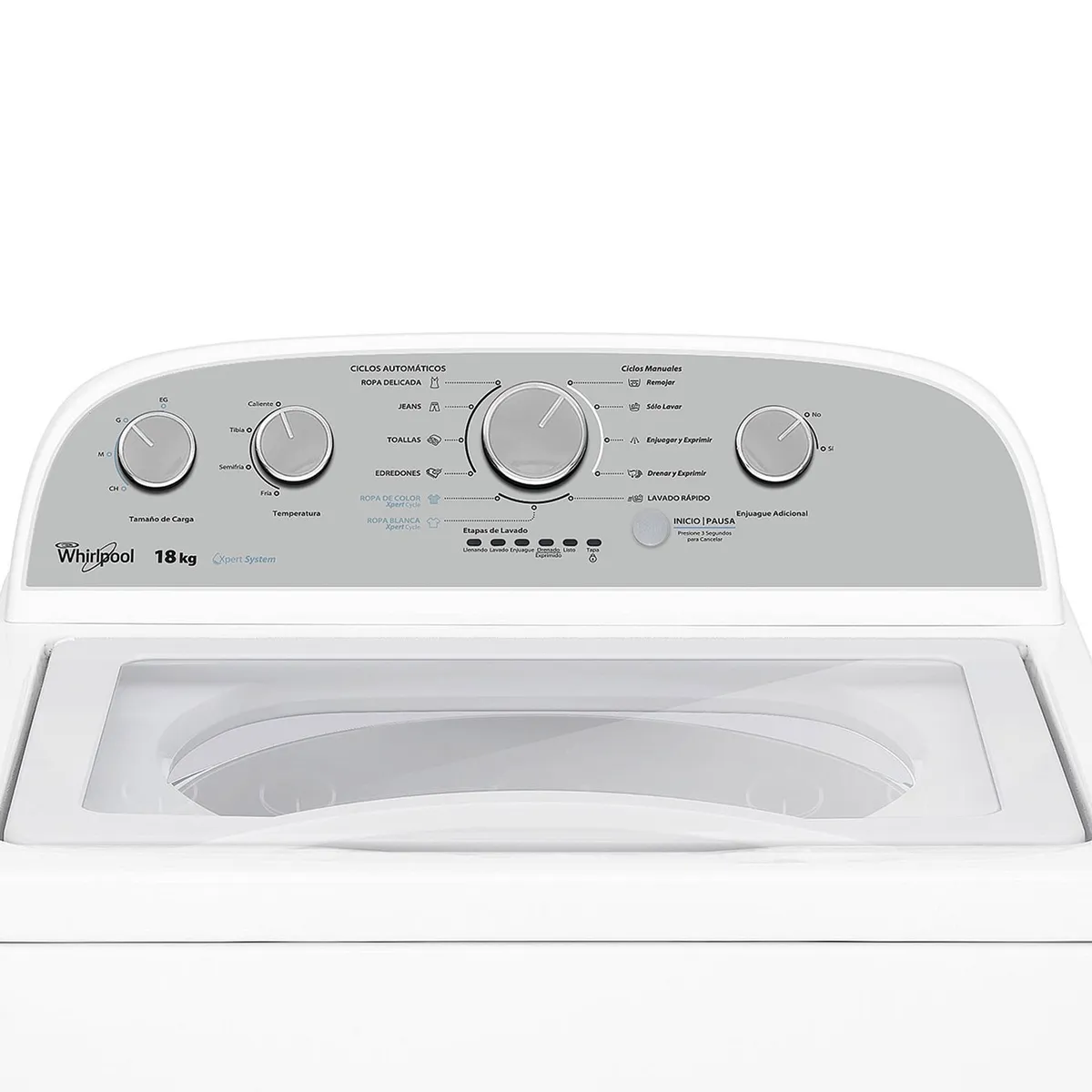 WHIRLPOOL - Lavadora Whirlpool Carga Superior 18 kg 7MWTW1805EM