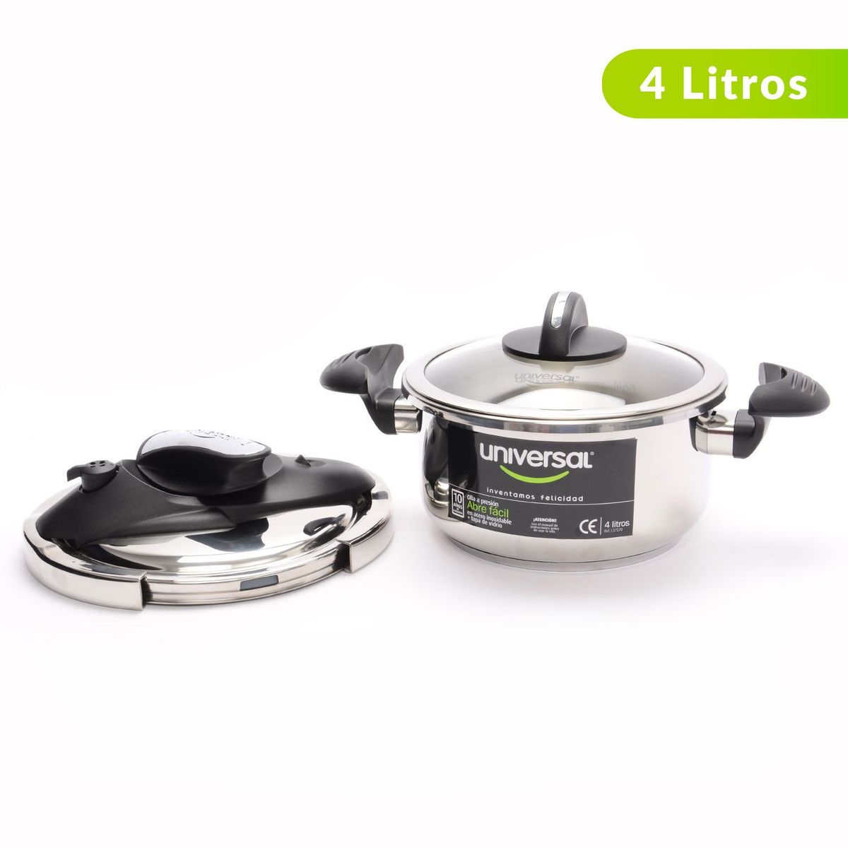UNIVERSAL - Olla a Presión Universal Acero Inoxidable 4 lt