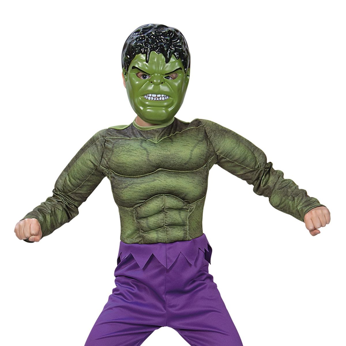 MARVEL - Disfraz para niño Hulk Avengers superhéroe fantasía