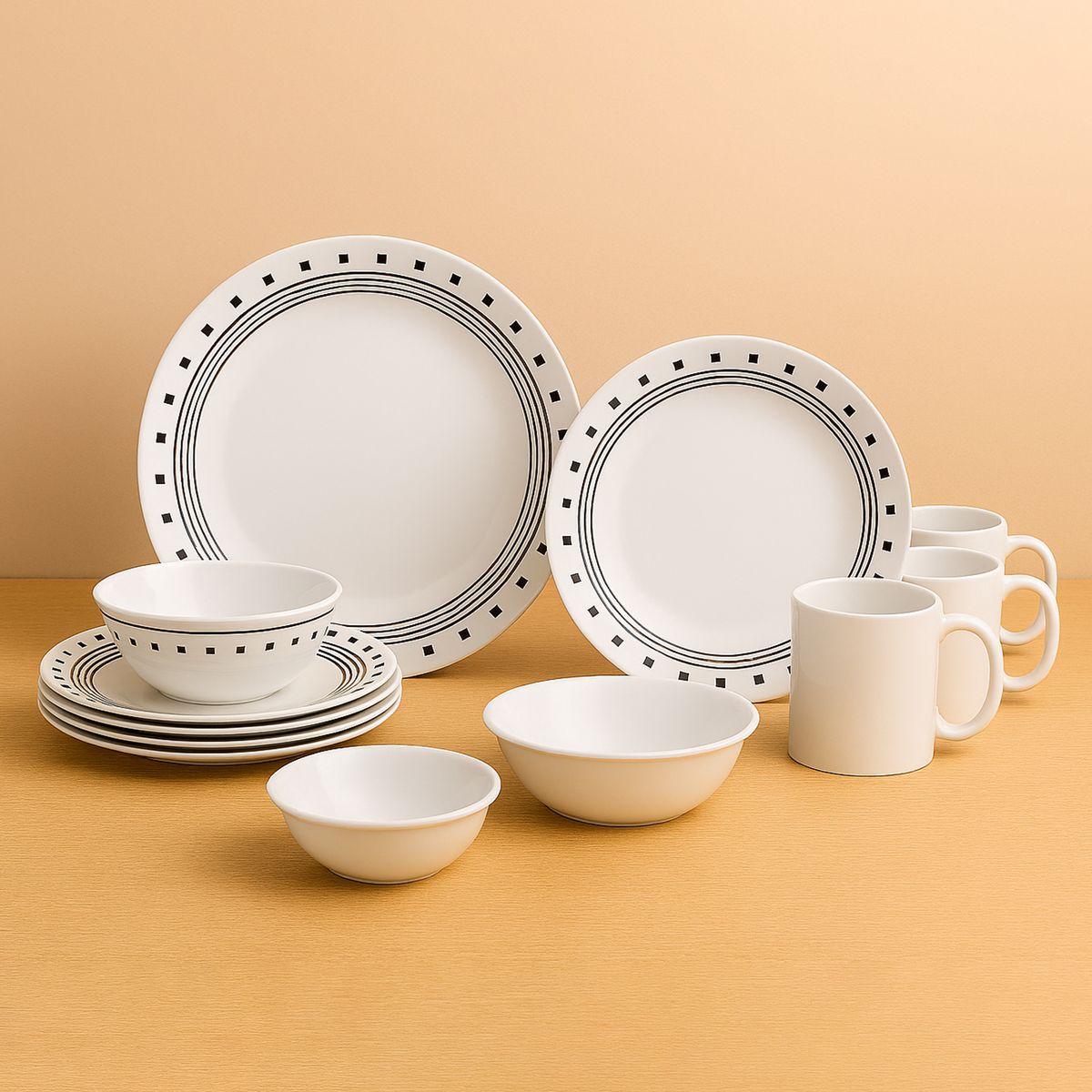 CORELLE - Vajilla Corelle: Vitrelle City Block 4 puestos 16 piezas
