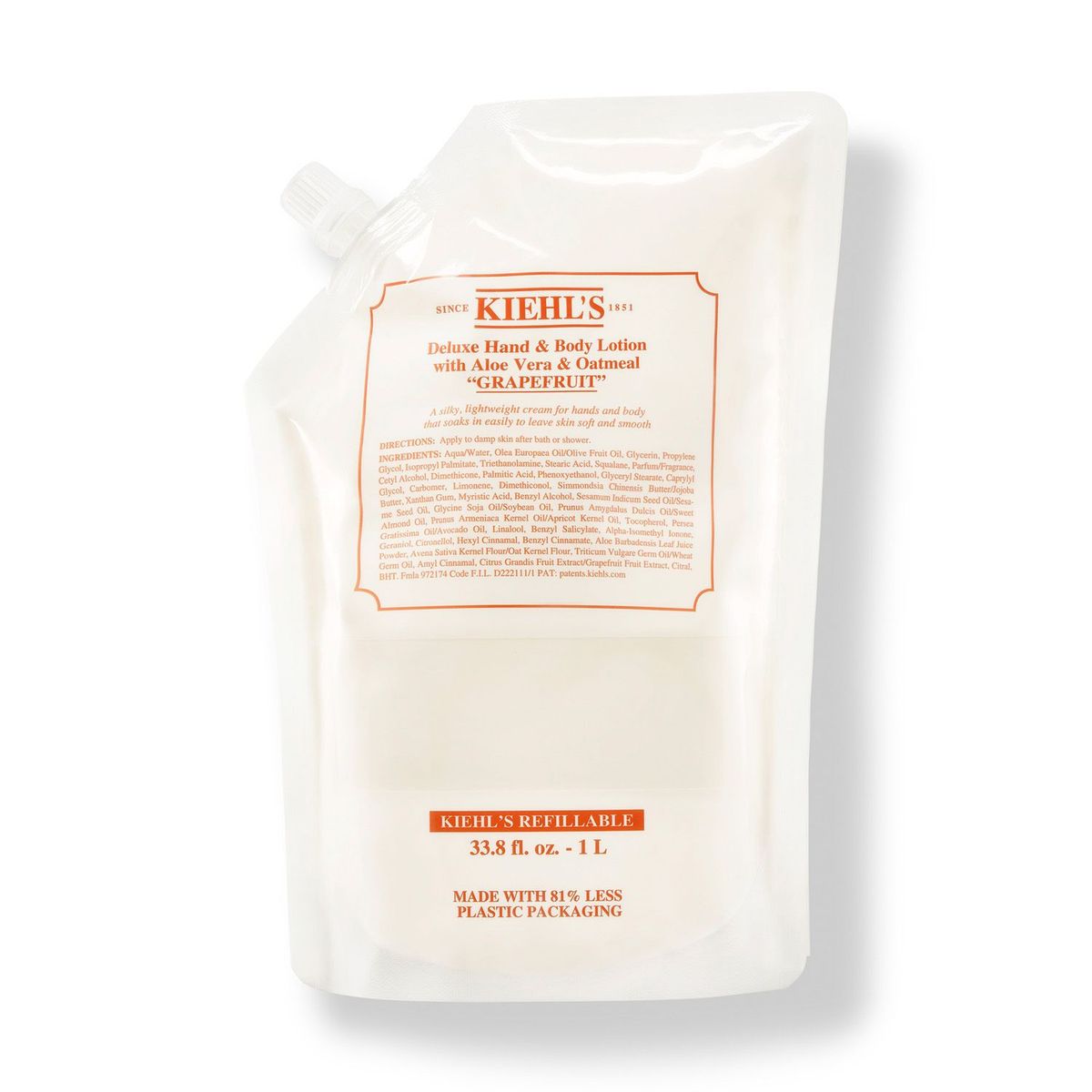 KIEHLS - Hidratante Corporal Deluxe Hand & Body Lotion Kiehls para Todo tipo de piel 1000 ml