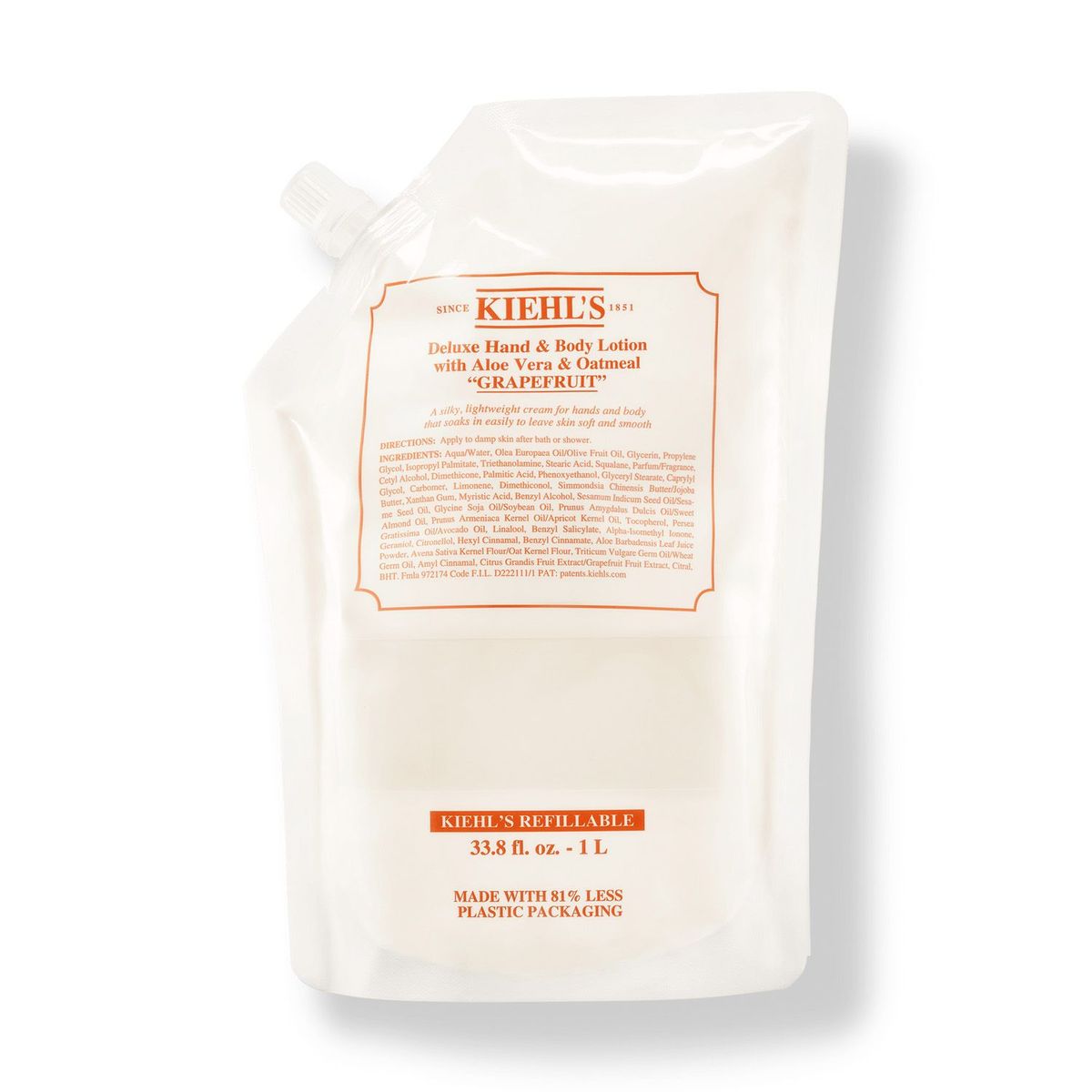 KIEHLS - Hidratante Corporal Deluxe Hand & Body Lotion Kiehls para Todo tipo de piel 1000 ml