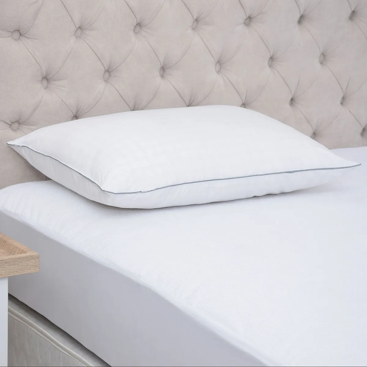 MICA - Almohada Set X2 en Hilos de carbono 100% algodon, Firmeza Suave 50 X 70 cm Mica Anti-Estrés