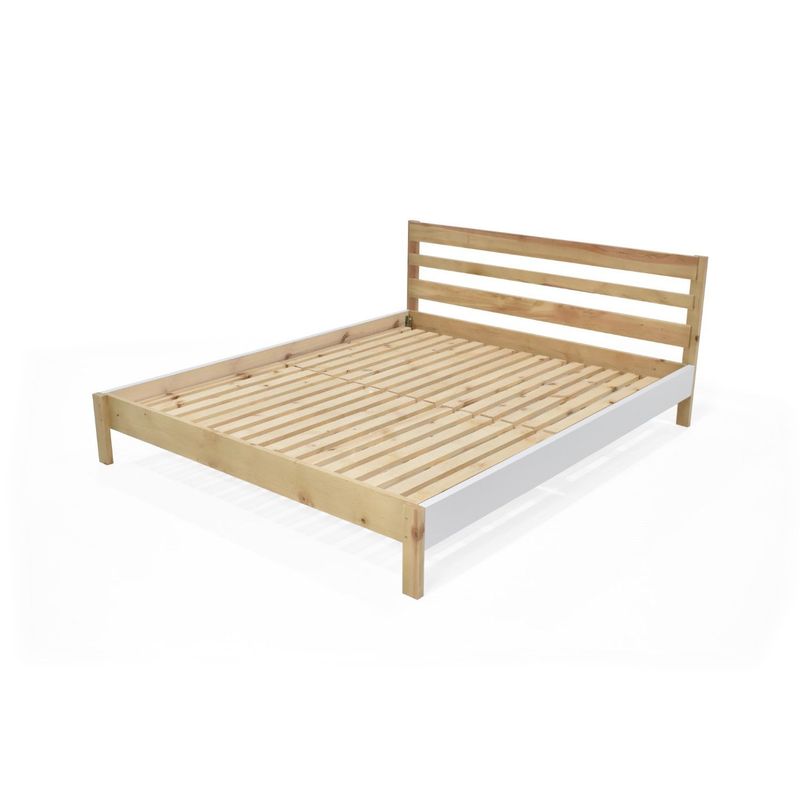 MICA - Cama para Colchón Doble Carmona en Madera 146 x 201 cm Mica