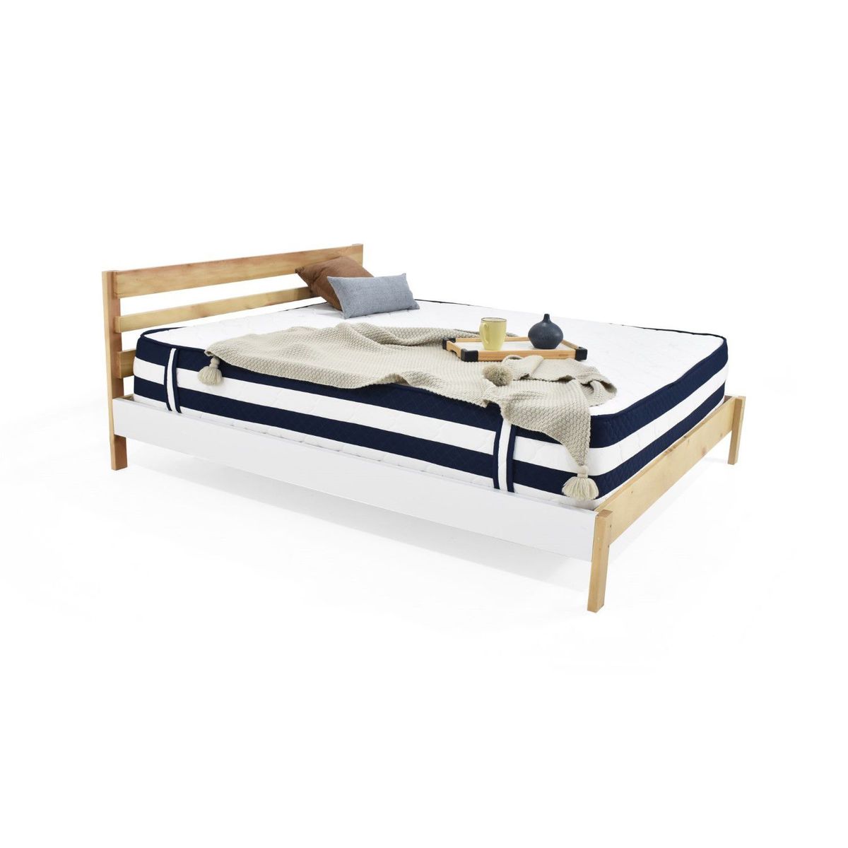 MICA - Cama para Colchón Queen Carmona en Madera 166 x 201 cm Mica