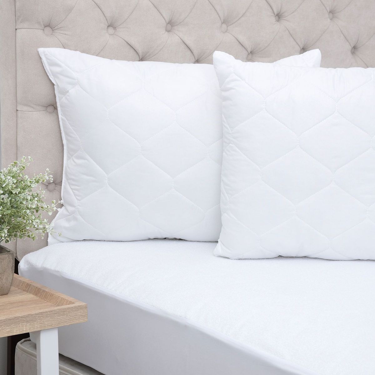 MICA - Almohada Set X2 de Microfibra, Firmeza Suave 50 X 70 cm Mica  