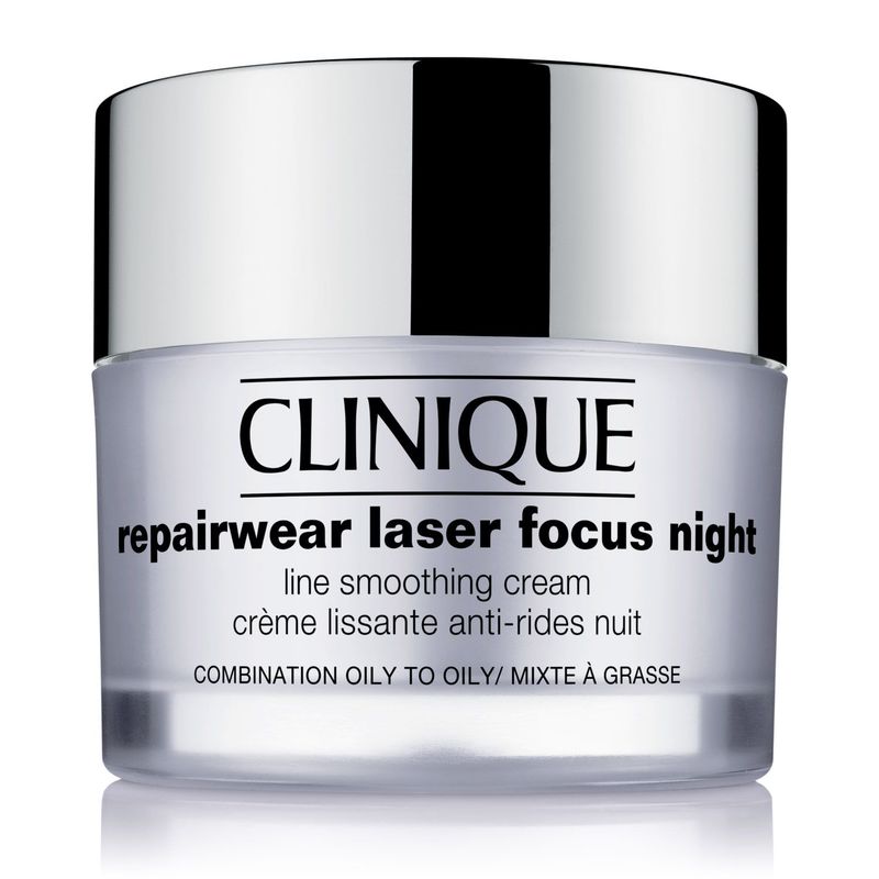CLINIQUE - Tratamiento Antiedad Repairwear Laser Focus Night Line Smoothing Cream para Piel Seca