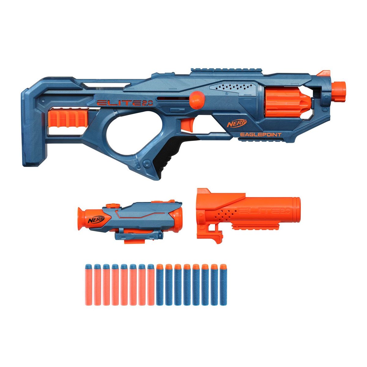 NERF - Lanzador Nerf Elite 2.0 Eaglepoint Rd-8 - Tambor De 8 Dardos,