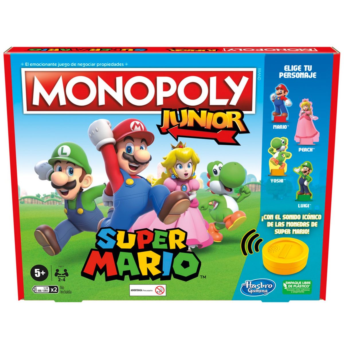 HASBRO - Juego de Mesa Monopoly: Junior Super Mario