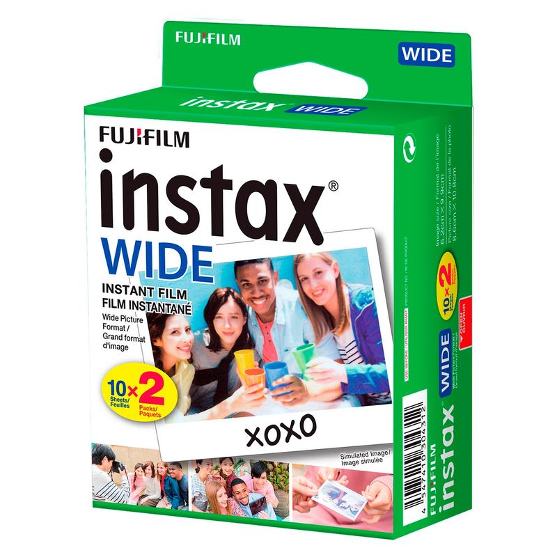FUJIFILM - Instax Wide Twinpack 20 películas Fujifilm