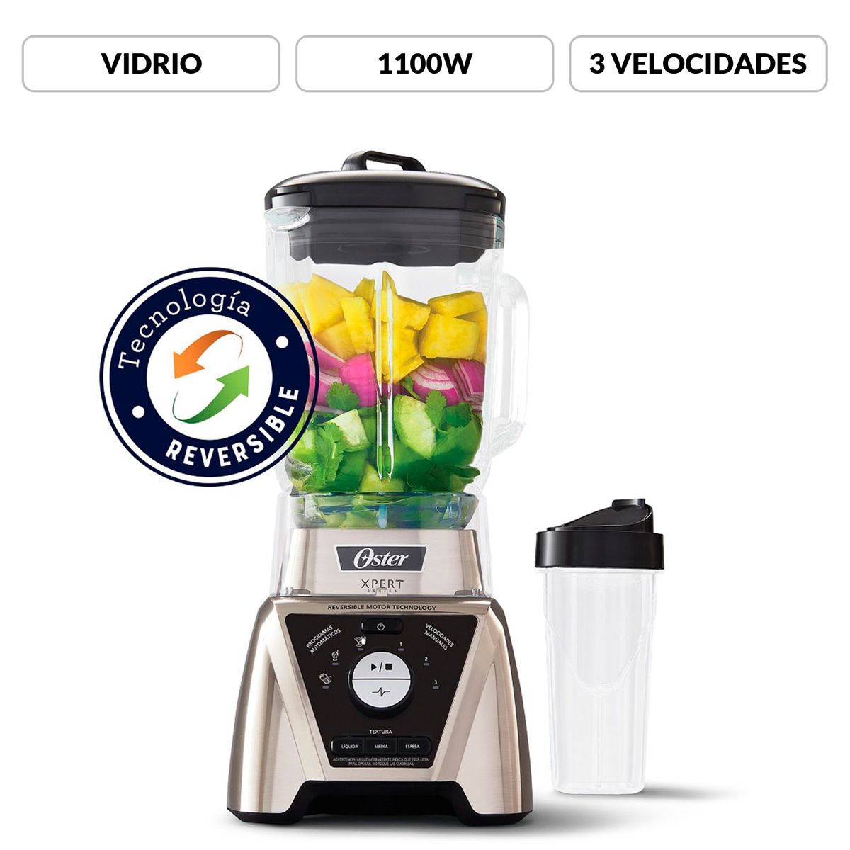OSTER - Licuadora Oster Xpert Series 1100W 3 Velocidades