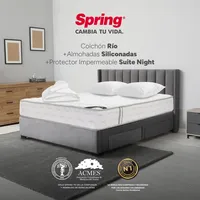 Colchón Doble Spring + 2 Alm+ Prot $799.900 CMR