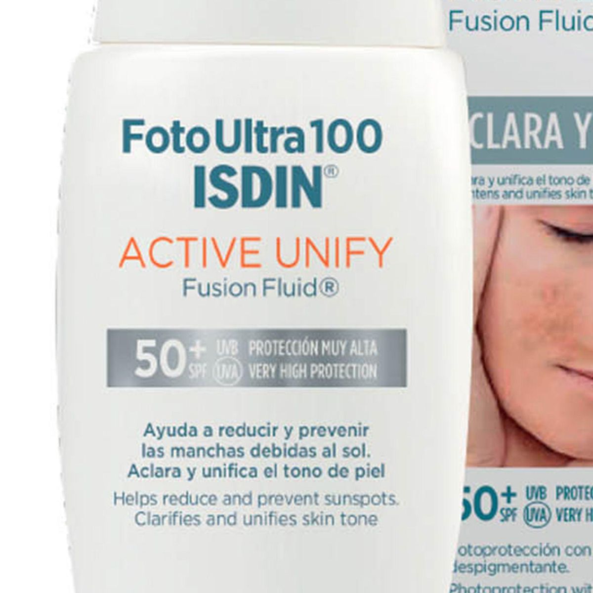 ISDIN - Bloqueador Solar Foto Ultra 100 Active Unify Isdin para Todo tipo de piel 50 ml