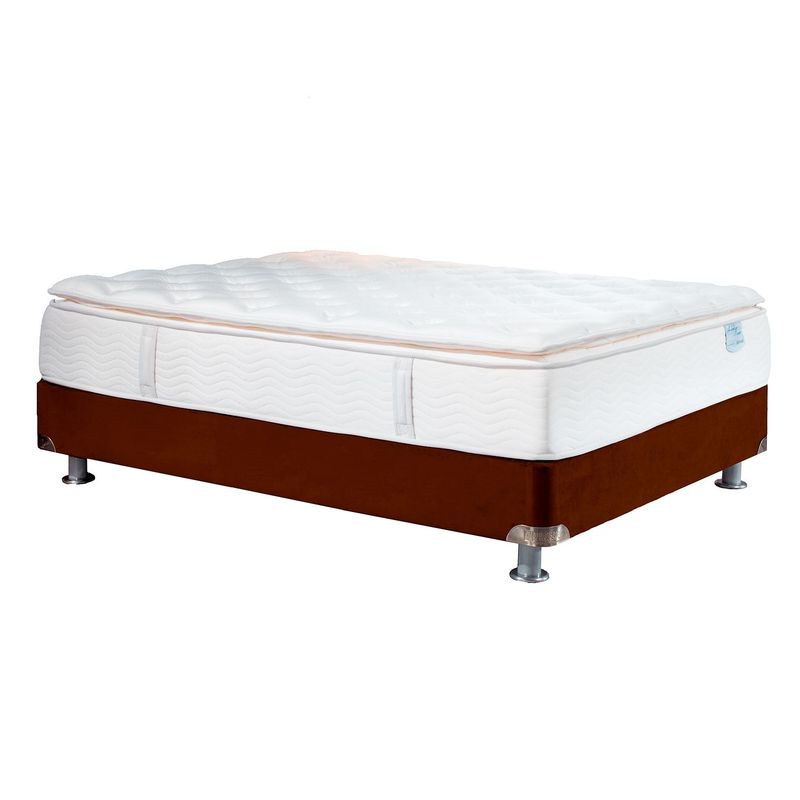 AMERICANA DE COLCHONES - Colchón con basecama Semidoble Firmeza Suave Espuma American Renew 120 x 190 cm Americana de Colchones