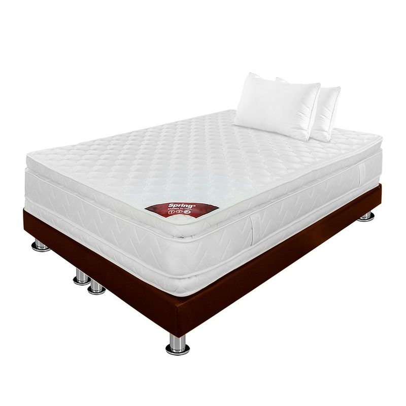 COLCHONES SPRING - Colchón con basecama King Box Spring 200 x 200 cm + Complementos 