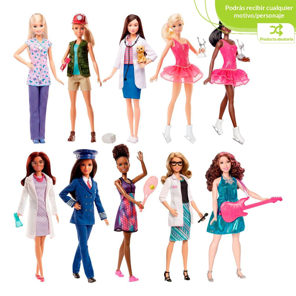 BARBIE - Muñeca Barbie: Barbie profesiones. Producto aleatorio