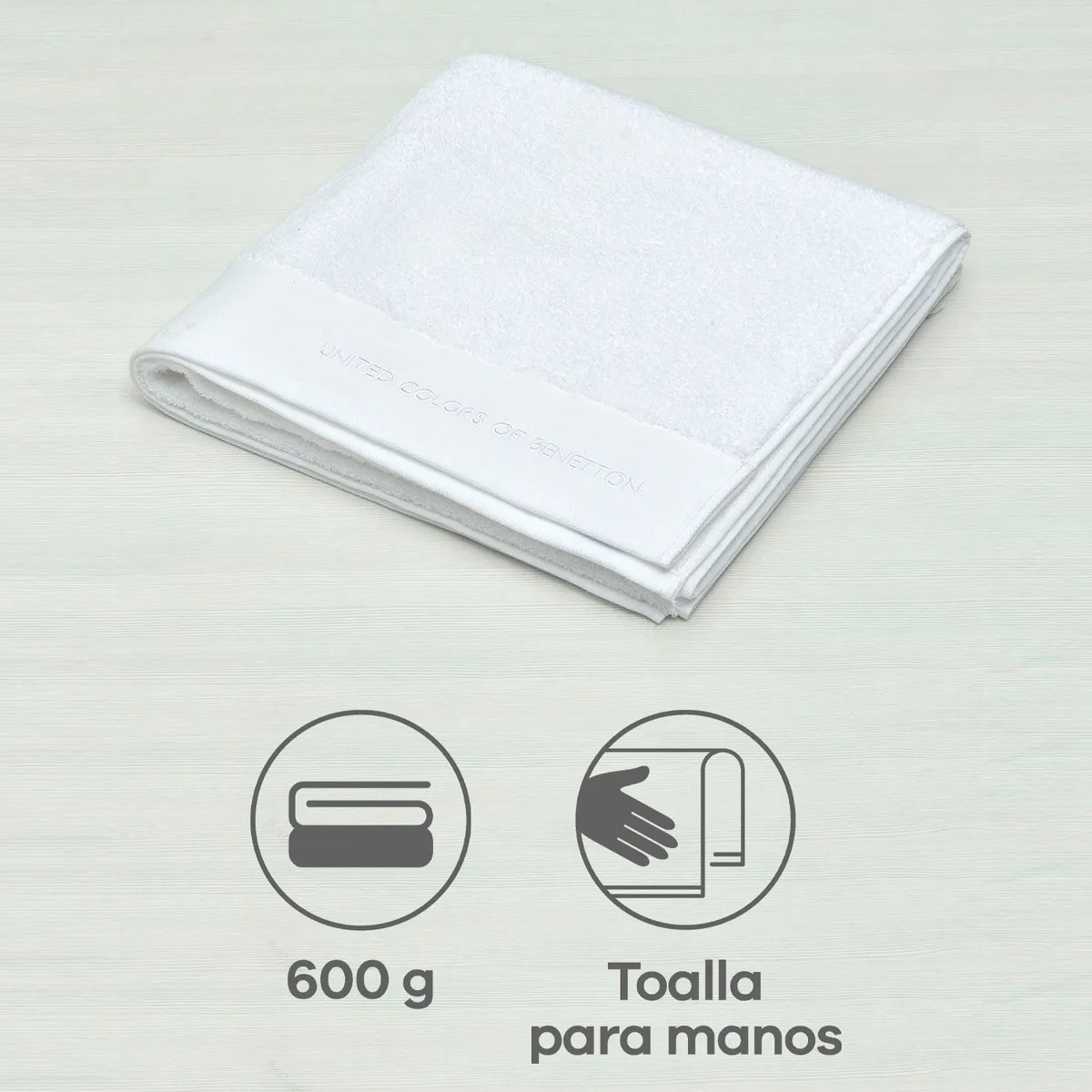 BENETTON - Toalla de mano 620 G/M2 BENETTON 50x75cm