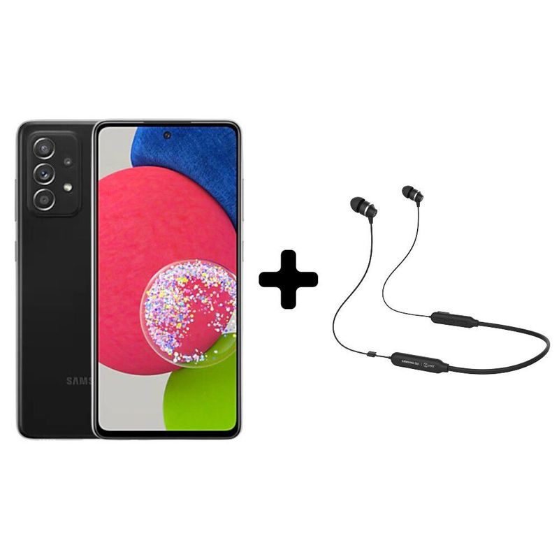 SAMSUNG - Celular Samsung A52S 128Gb Negro + Audifonos A80C