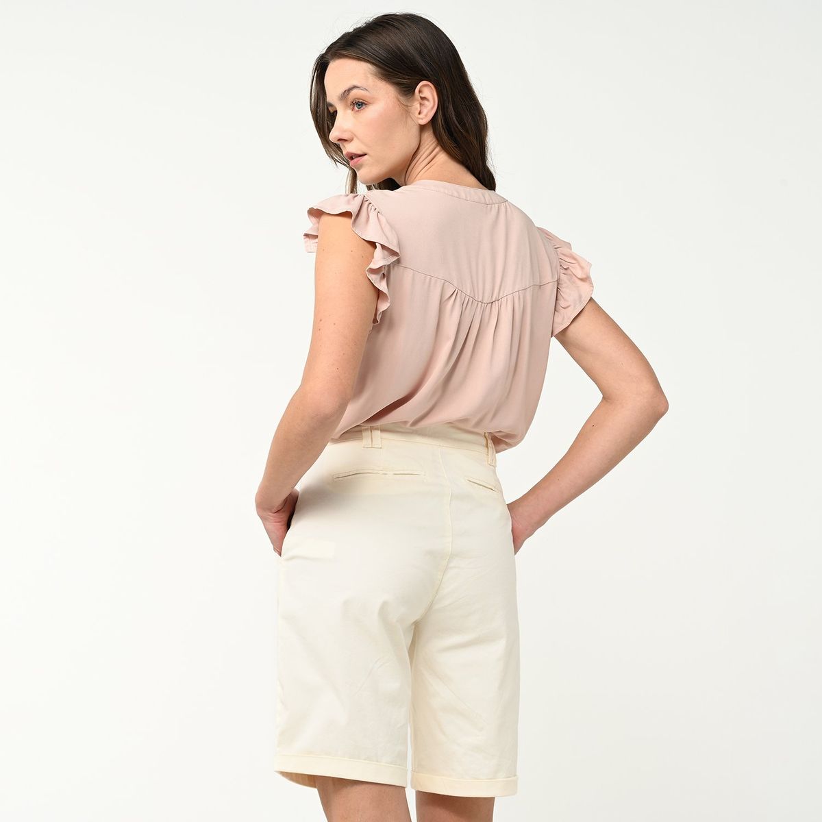 NEWPORT - Bermuda Mujer Tiro medio de Algodón Newport