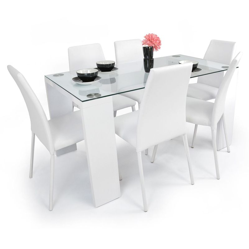 MICA - Juego de Comedor 6 Personas Rectangular Italia Mica - Mueble