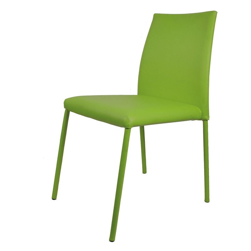 MICA - Silla de Comedor Moderna en Cuerina Verde (Incluye 1 Silla) Mica