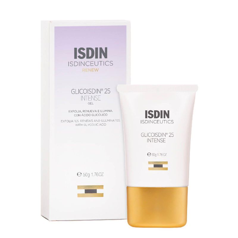 ISDIN - Hidratante corporal Noche Crema Peeling Antiedad y Antimanchas Glicoisdin 25% ISDIN para Piel Grasa 50 ml