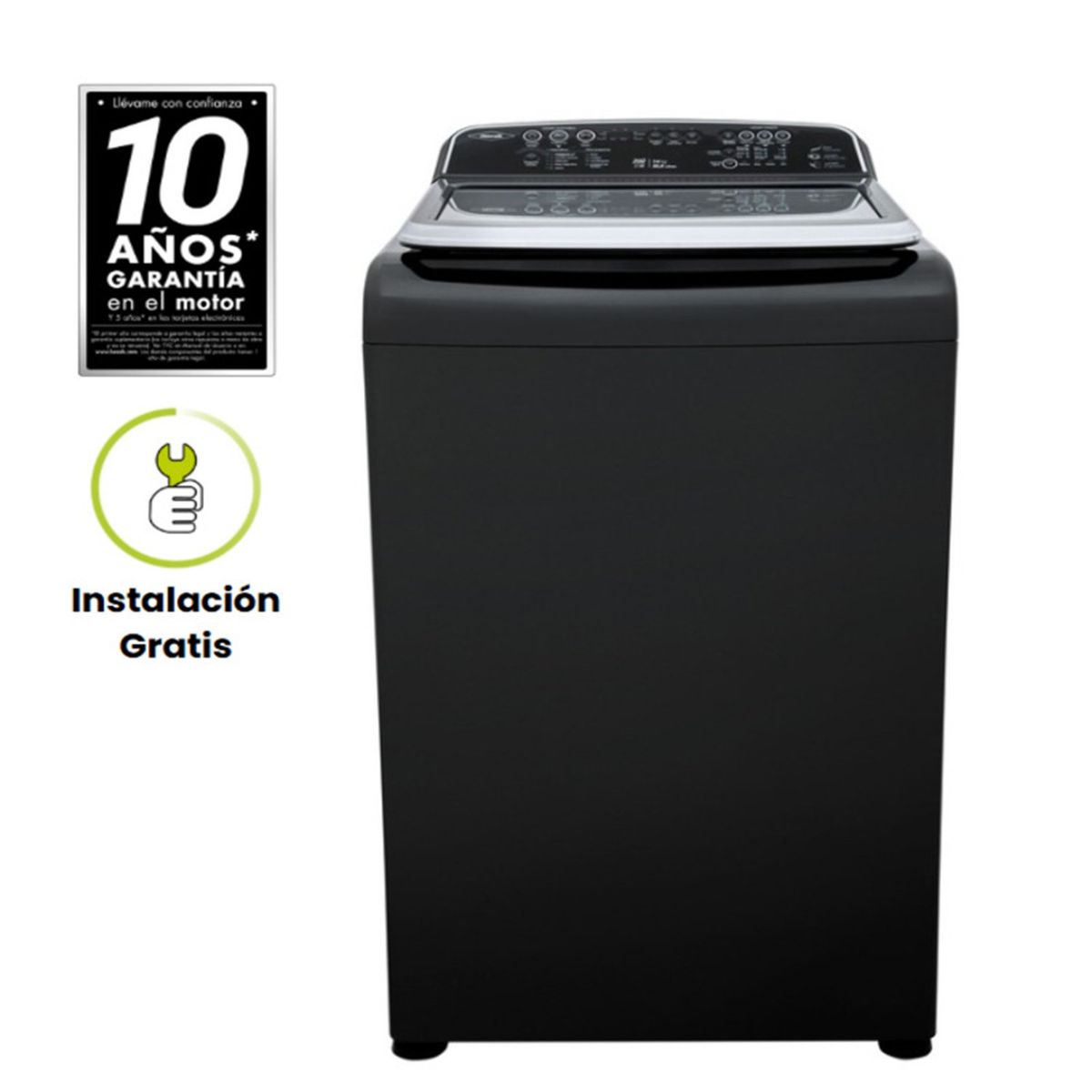 HACEB - Lavadora Haceb Carga Superior 14 kg LA14EVI16B-CC1HW