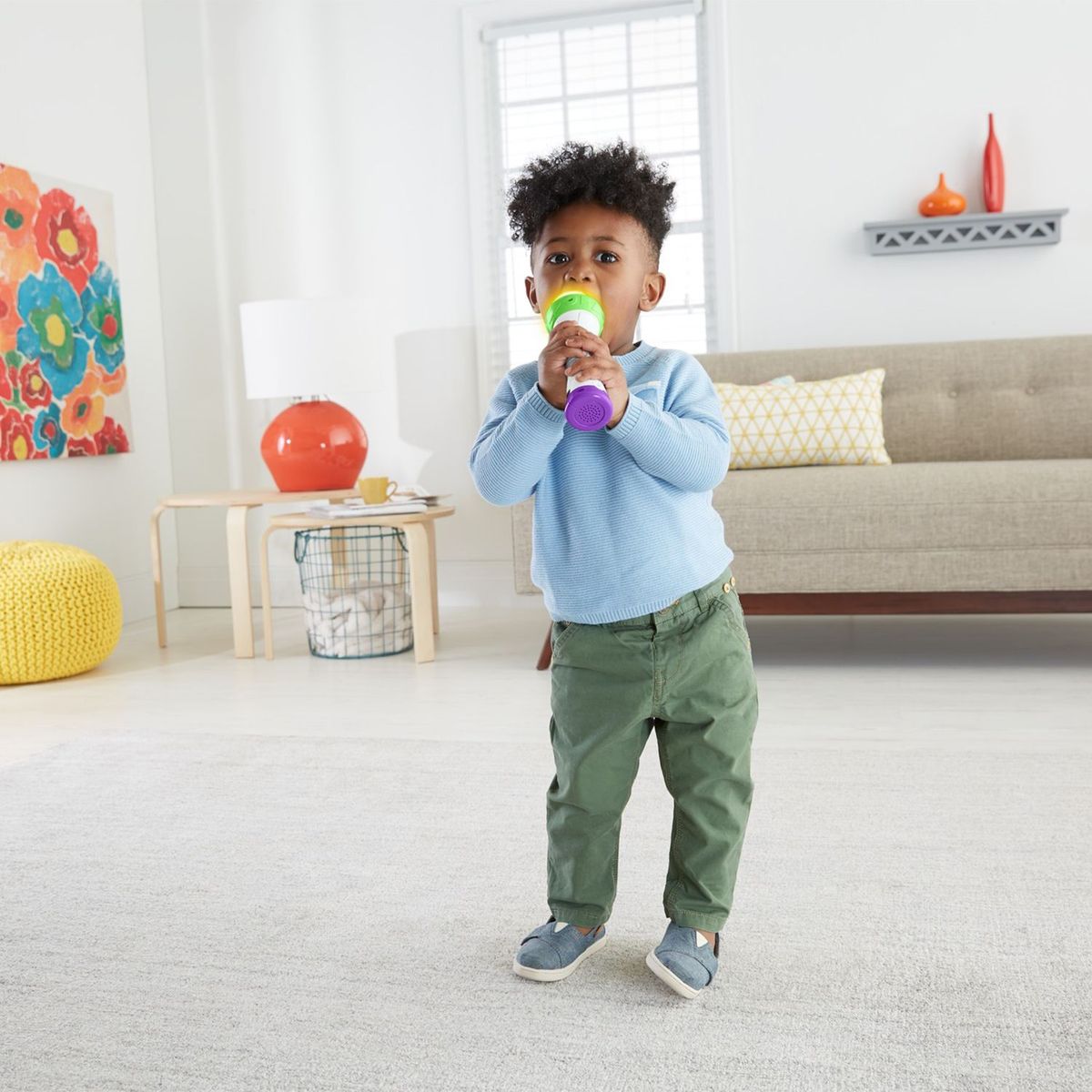 FISHER PRICE - Juguete de bebé Fisher Price Ríe y Aprende Micrófono Graba y Canta