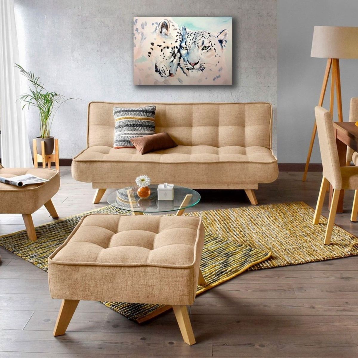 MICA - Cuadro Poliéster Leopardo Xl